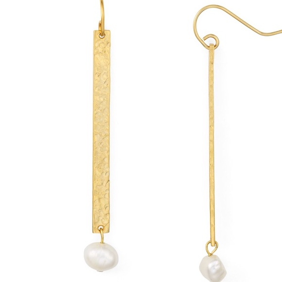 Stephanie Kantis Quake Drop Earrings Gold/Pearl - Picture 5 of 5